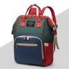 Bag Foldable Multifunctional Crib Mother And Baby Bag Rechargeable Backpack; Waterproof Large Capacity Insulated Pockets Backpack Diaper Bag