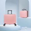 2 Piece Travel Luggage Set Hard shell Suitcase with Spinner Wheels 18' Underseat luggage and 14' Comestic Travel case Toiletry box Rose Gold