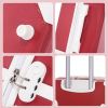 3 Piece Sets Luggage Suitcase ABS Hardshell Lightweight Spinner Wheels (20/24/28 inch); Red