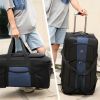 Expandable Garment Duffel Bag for Dancer Waterproof Duffle Bag with Wheel Blue