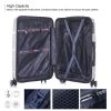 3 Piece Set Travel Luggage Hard shell Suitcase PP material Super light Anti-scratch Luggage set with Spinner Wheels(20/24/28 inch) Silver