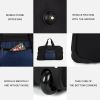 Expandable Waterproof Duffle Bag with Wheel Carry on Luggage Unisex Tote Suitcase Blue