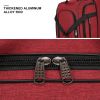 Expandable 3 PCS Luggage Set Foldable Softside Travel Suitcase with Spinner Wheels Red Black