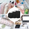 Expandable 3 PCS Luggage Set Foldable Softside Travel Suitcase with Spinner Wheels Black