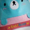 [Bubi Bear] Embroidered Applique Fabric Art Draw String Bag / Drawstring Pouch (6.7*8.5)