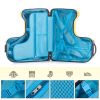 22 Inch Kid's Ride on Suitcase Children's Trolley Luggage Carry-On Luggage with Spinner Wheels \Lock\Safty Belt\Telescoping Handle Yellow