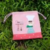 [Cook for you] Embroidered Applique Fabric Art Draw String Bag / Drawstring Pouch (5.7*6.7)