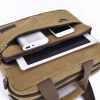 Men's crossbody bag; casual neutral solid color men's canvas one shoulder crossbody bag handbag