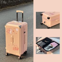 Large-capacity Trolley Case Shock-absorbing Brake Universal Wheel Password Suitcase (Option: Pink-34inch)