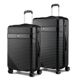 Mykonos Luggage Set-Extra Large and Large - 2 pieces (Color: Black, Material: Polycarbonate)