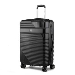 MKF Collection Mykonos Large Check-in Spinner by Mia K (Color: Black, Material: Polycarbonate)