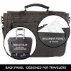 Canvas Messenger Bag for Men;  Laptop Case;  Satchel | Office Professionals;  Students;  Travel | Waxed Canvas;  Genuine Leather;  Smoked Metal Hardwa