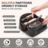2 Pack Makeup Bag;  Large Capacity Travel Cosmetic Bag;  Portable Leather Peach Loft's Large Capacity Cosmetic Bag for a Girlfriend Wife Halloween Gif