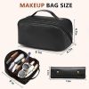 2 Pack Makeup Bag;  Large Capacity Travel Cosmetic Bag;  Portable Leather Peach Loft's Large Capacity Cosmetic Bag for a Girlfriend Wife Halloween Gif