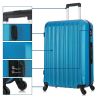 4 Piece Set Luggage Sets Suitcase ABS Hardshell Lightweight Spinner Wheels (16/20/24/28 inch) Blue