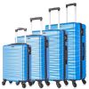 Hardshell Luggage Sets Suitcase ABS Lightweight with Spinner Wheels and TSA Lock Blue