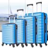 Hardshell Luggage Sets Suitcase ABS Lightweight with Spinner Wheels and TSA Lock Blue