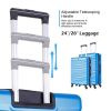 Hardshell Luggage Sets Suitcase ABS Lightweight with Spinner Wheels and TSA Lock Blue