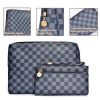 Checkered Makeup Bag;  2Pcs Travel Cosmetic Bags;  Portable Toiletry Organizer for Women;  Lightweight and Waterproof Leather Toiletries Bag for Girl