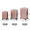 3-Piece Hardshell Luggage, TSA Lock Travel Trolley Suitcase, Expandable Luggage with Spinner Wheels, 20"/24"/28" XH